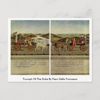 Triumph Of The Duke By Piero Della Francesca Postcard