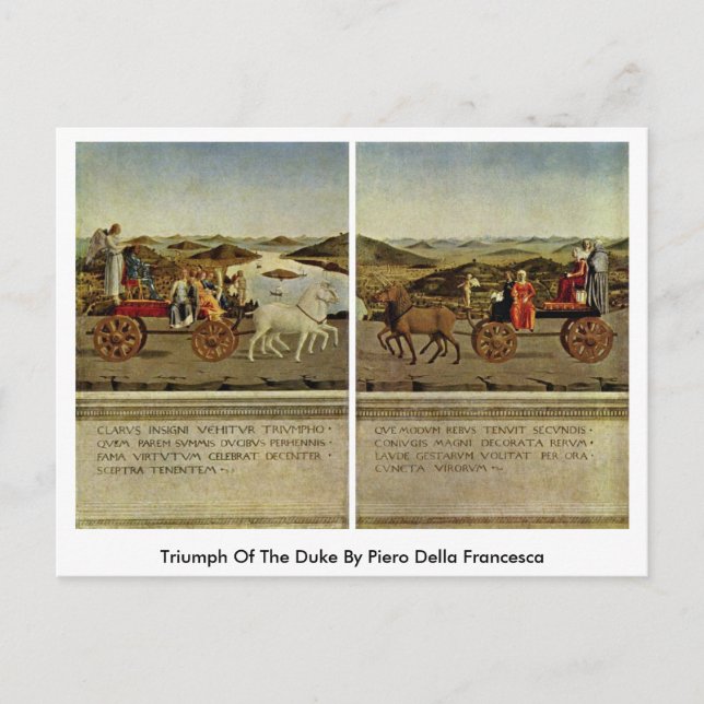 Triumph Of The Duke By Piero Della Francesca Postcard (Front)