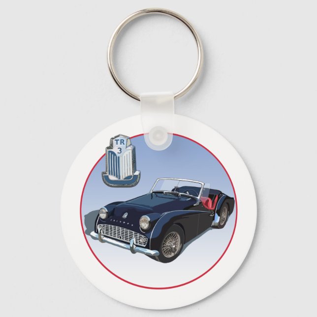 Triumph TR3 Key Ring (Front)