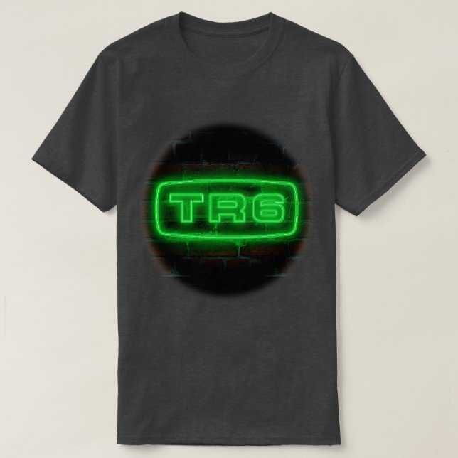 Triumph TR6 classic emblem neon T-Shirt (Design Front)