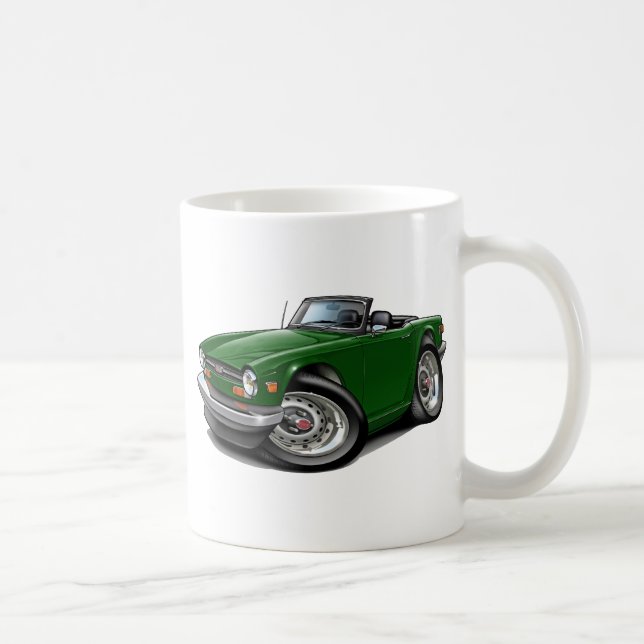 Triumph TR6 Green Car Coffee Mug (Right)