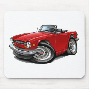 Triumph TR6 Red Car Mouse Pad