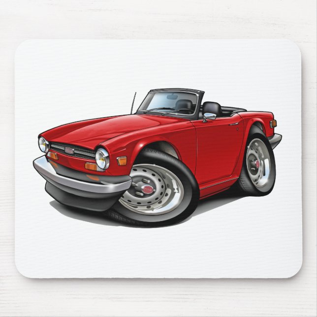 Triumph TR6 Red Car Mouse Pad (Front)