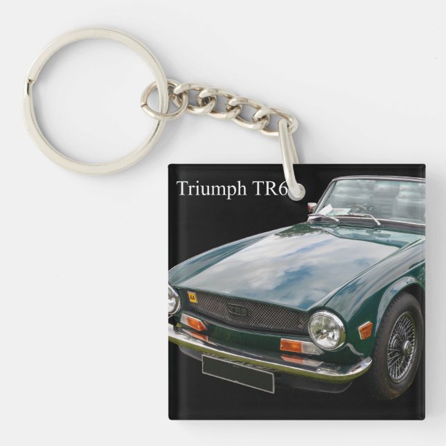 Triumph TR6 Sports Car Key Ring (Front)