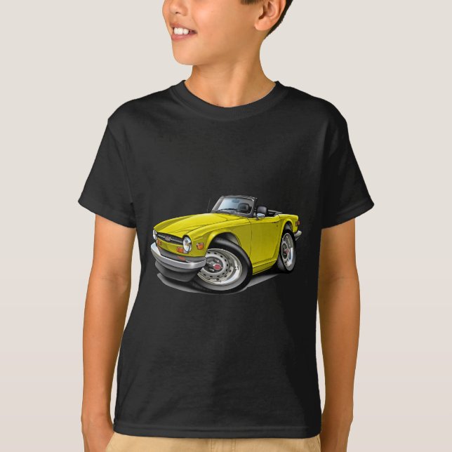 Triumph TR6 Yellow Car T-Shirt (Front)