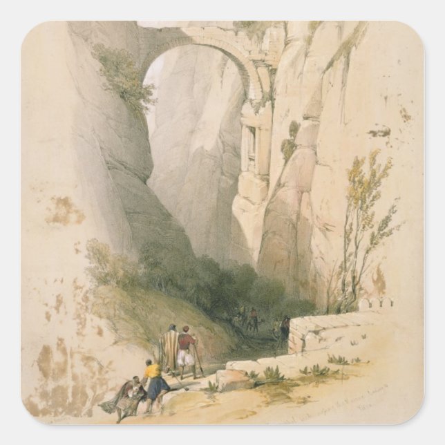 Triumphal Arch crossing the Ravine leading to Petr Square Sticker (Front)