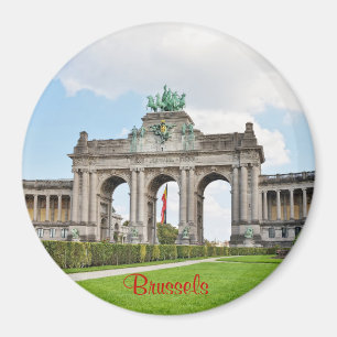 Triumphal Arch in Cinquantenaire Park in Brussels Magnet