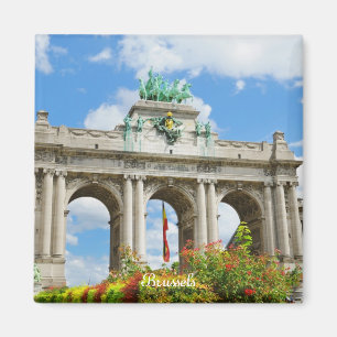 Triumphal Arch in Cinquantennaire Park in Brussels Magnet