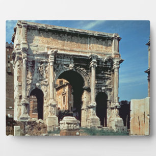 Triumphal Arch of Septimius Severus, dedicated in Plaque