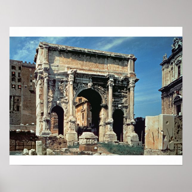 Triumphal Arch of Septimius Severus, dedicated in Poster (Front)