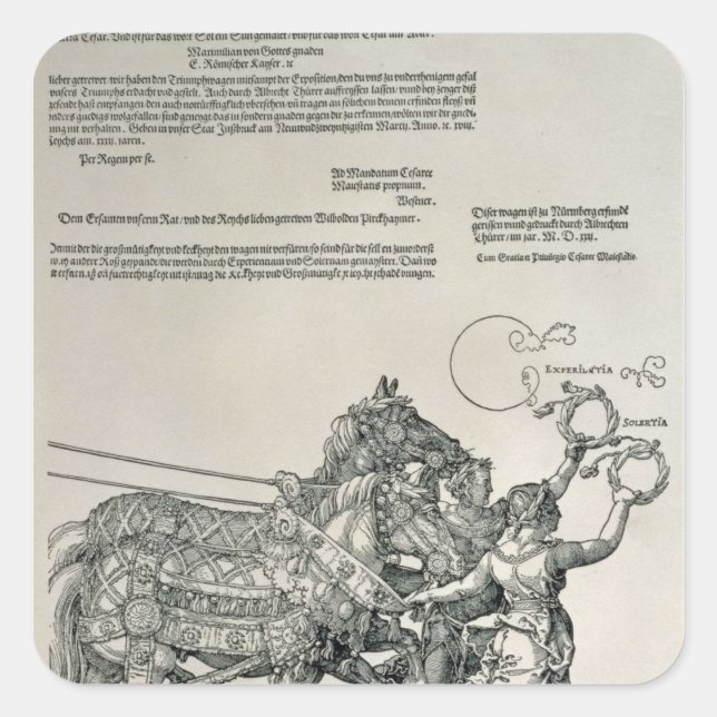 Triumphal Chariot of Emperor Maximilian I Square Sticker (Front)