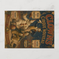 Triumphal Clowns Vintage Circus Poster - Circus &