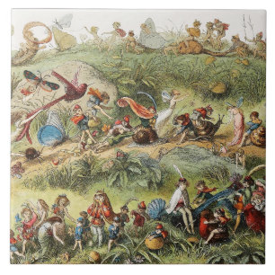 Triumphal March of The Elf King, Fairies,Goblins Ceramic Tile