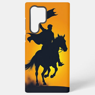 "Triumphant Charge: A Silhouette at Dawn" Phone Ca Samsung Galaxy Case