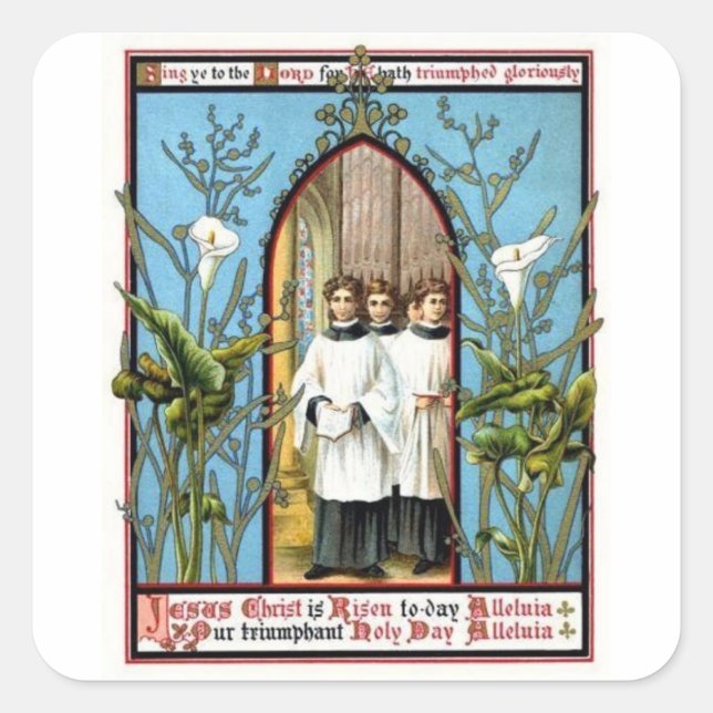 Triumphant Holy Day Square Sticker (Front)