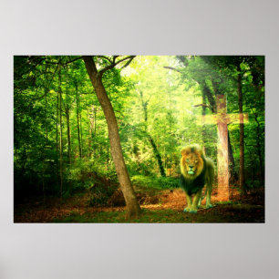 Triumphant King (Lion Christian Art) Poster