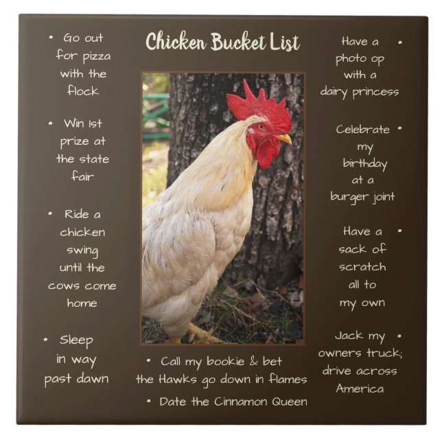 Trivet Tile-Chicken Bucket List (Front)