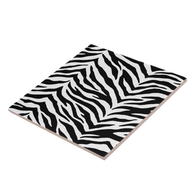 Trivet Tile-Zebra Print (Side)
