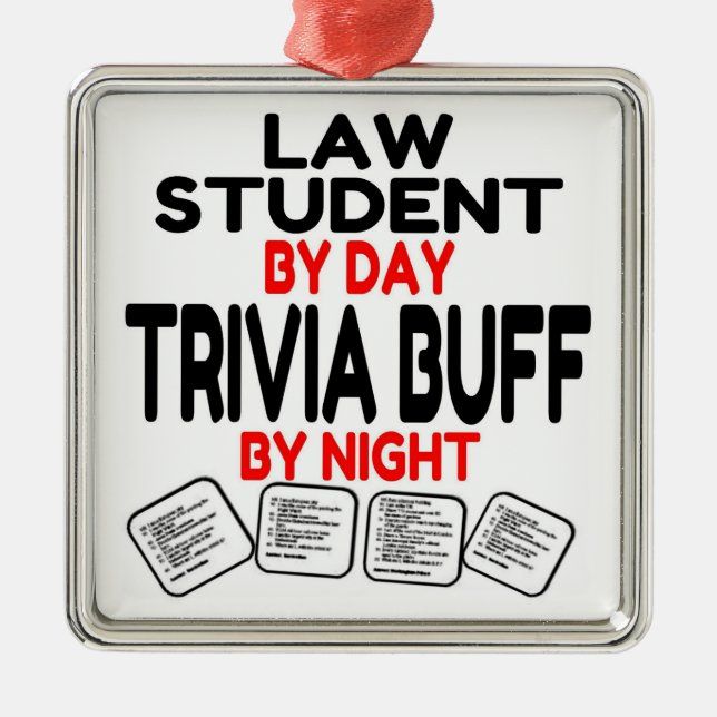 Trivia Buff Law Student Metal Ornament (Front)