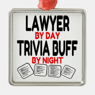 Trivia Buff Lawyer Metal Ornament