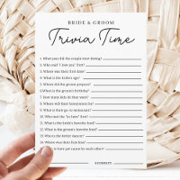 Trivia Game For Bride And Groom Bridal Shower Game
