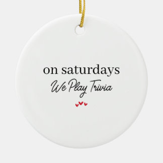 Trivia Night Ornament, Game Night, Friend Gift Ceramic Ornament