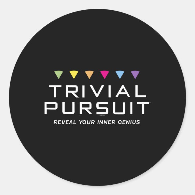 Trivial Pursuit Reveal Your Inner Genius Classic Round Sticker (Front)