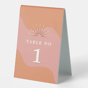 TRIXIE Retro 70's Groovy Pink Orange Table Numbers