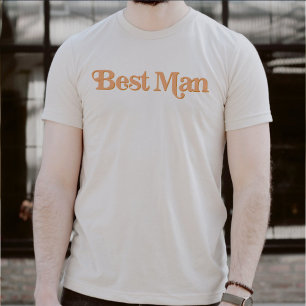 TRIXIE Retro 70's Themed Burnt Orange Best Man T-Shirt