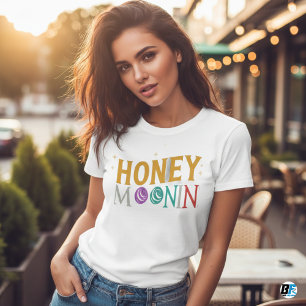 TRIXIE Retro 70's Themed Honeymoonin' Bride  T-Shirt