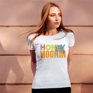TRIXIE Retro 70's Themed Honeymoonin' Bride  T-Shirt