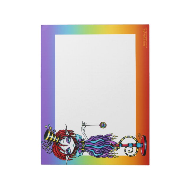 Trixy Pixie Stick Sideshow Circus BIG Notepad (Rotated)