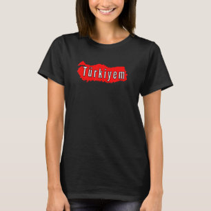Trkiyem Turkey Flag Trkiye Futball Turkish Soccer T-Shirt