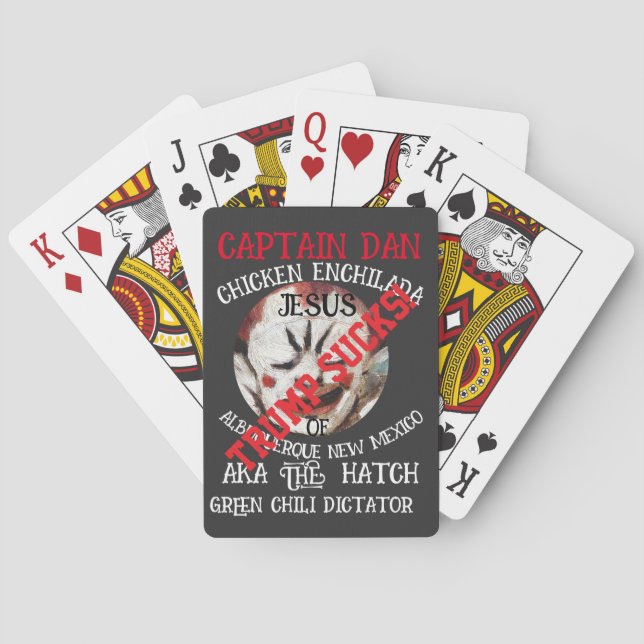 Trmp CAPTAIN DAN CHICKEN ENCHILADA JESUS NM Playing Cards (Back)