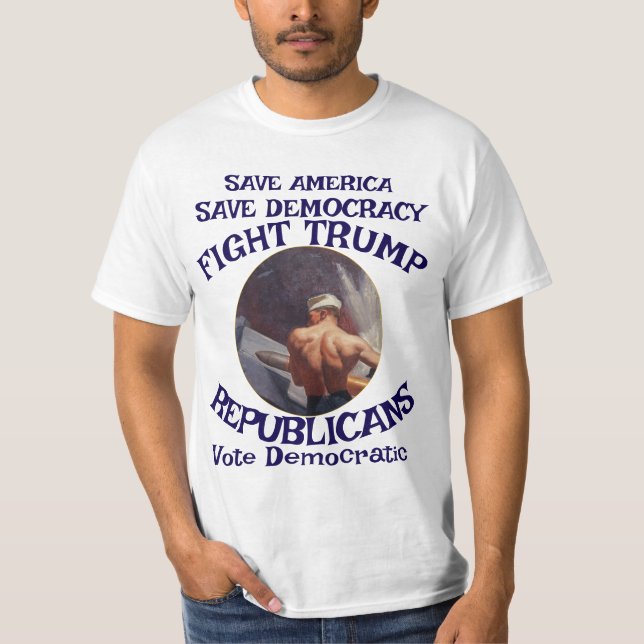Trmp Republican Party MAGA USA America Vote Trump T-Shirt (Front)