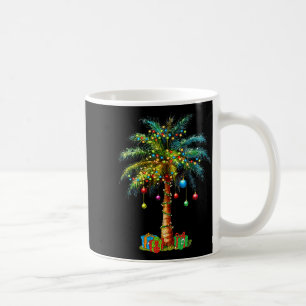 Trocal Christmas Hawaiian Santa Xmas Lights Palm T Coffee Mug
