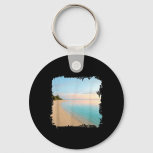 Trocal Sands Beach Ocean Shoreline Scenic Design Key Ring