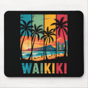 Trocal Vintage Waikiki Honolulu Hawaii Island Waik Mouse Pad