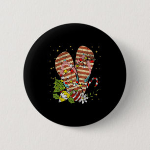 Trocal Xmas Summer Vacation Flip Flops Christmas I 6 Cm Round Badge