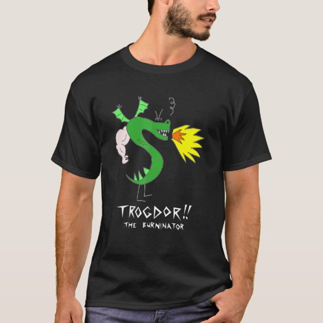 Trogdor The Burninator Meme  Funy  Game T-Shirt (Front)