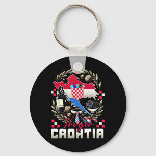 Trogir Croatia Souvenir Croatian Flag Map Key Ring