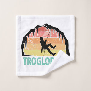 Troglodyte - Funny Caving Spelunking Speleology Wash Cloth
