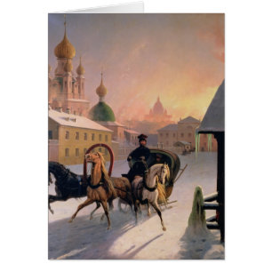 Troika on the Street in St. Petersburg, 1850s