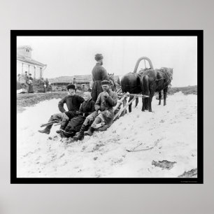 Troika Travel in Russia 1880 Poster