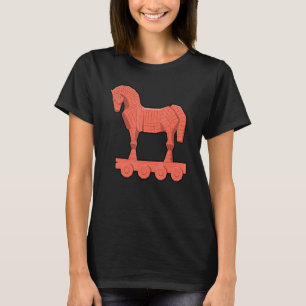 Trojan Graphic Horse Lover Equestrian Rider Horses T-Shirt