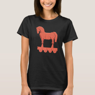 Trojan Graphic Horse Lover Equestrian Rider Horses T-Shirt