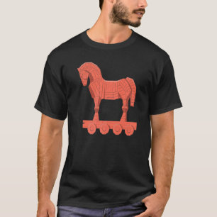 Trojan Graphic Horse Lover Equestrian Rider Horses T-Shirt
