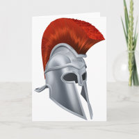 Trojan Helmet Greeting Cards
