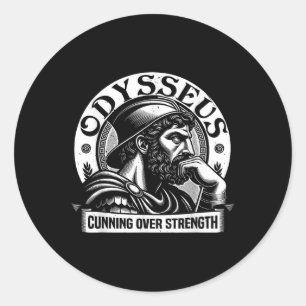 Trojan War Greek Warrior Ancient Greece Greek Myth Classic Round Sticker