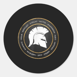 Trojan War Heroes Of Troy And The Achaeans Bronze  Classic Round Sticker